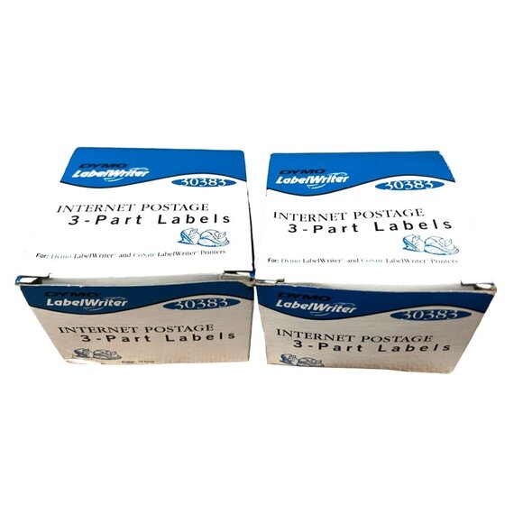Dymo Bundle of 2 Boxes of 30383 White Label White Printer Labels - Picture 1 of 4